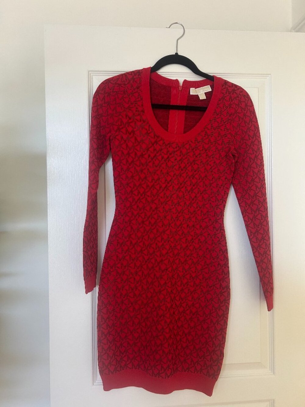 Michael Kors Red Long Sleeve Mini Dress